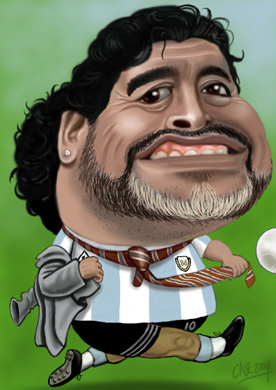 Maradona met baard